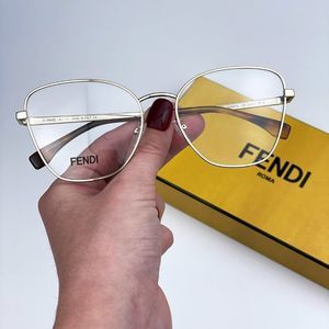 Fendi FE50007U  033  Eyeglasses Light Gold Butterfly Women
